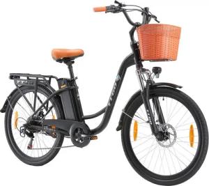 Vankel E-Bike Cityrad 26 Zoll Elektrofahrrad mit Wellenrahmen für Damen und Herren, Kettenschaltung, Heckmotor, 522 Wh, Cityrad mit LED-Display, Praktisches Citybike für Pendler und Ausflüge