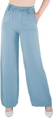 dy_mode Palazzohose Bequeme Damen Palazzohose Leichte Sommerhose Einfarbige Freizeithose