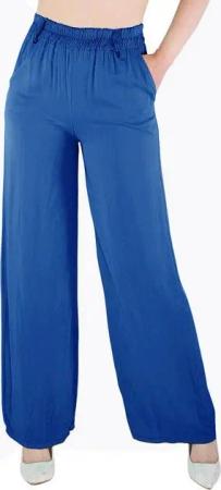dy_mode Palazzohose Bequeme Damen Palazzohose Leichte Sommerhose Einfarbige Freizeithose