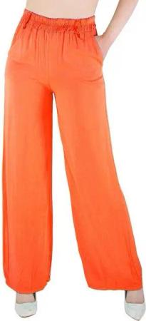 dy_mode Palazzohose Bequeme Damen Palazzohose Leichte Sommerhose Einfarbige Freizeithose