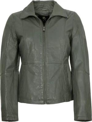 Otto Kern Lederjacke Lotta OTTO KERN - Damen Lederjacke Lammnappa grau-olive