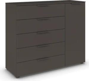 rauch Schubkastenkommode "Kommode Türkommode Sideboard Kombikommode FLIPP", (Breite 120 cm mit 2 Einlegeböden), 1-türig mit 5 Schubladen und Soft-Close-Funktion