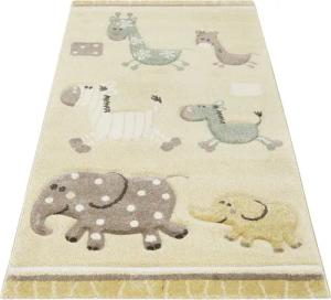 Esprit Kinderteppich "Kids Lucky Zoo 2.0, ESP-24323", rechteckig, 13 mm Höhe, Kinder Zoo Motiv Kurzflor Teppich