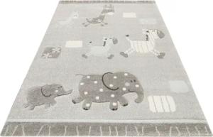 Esprit Kinderteppich "Kids Lucky Zoo 2.0, ESP-24323", rechteckig, 13 mm Höhe, Kinder Zoo Motiv Kurzflor Teppich