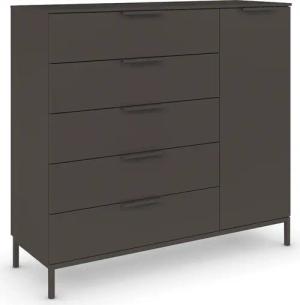 rauch Kombikommode "Kommode Türkommode Sideboard Kombikommode FLIPP", (Breite 120 cm mit 2 Einlegeböden), 1-türig mit 5 Schubladen und Soft-Close-Funktion