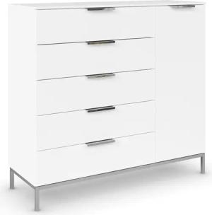 rauch Kombikommode "Kommode Türkommode Sideboard Kombikommode FLIPP", (Breite 120 cm mit 2 Einlegeböden), 1-türig mit 5 Schubladen und Soft-Close-Funktion
