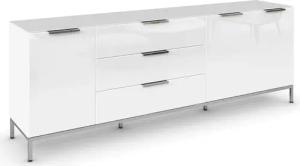 rauch Kombikommode "Kommode Türkommode Sideboard Kombikommode FLIPP mit Glasfront", (Breite 200 cm mit 2 Einlegeböden), 3-türig, 3 Schubladen, Soft-Close-Funktion, Oberboden und Front Glas