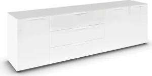 rauch Kombikommode "Kommode Türkommode Sideboard Kombikommode FLIPP mit Glasfront", (Breite 200 cm mit 2 Einlegeböden), 3-türig, 3 Schubladen, Soft-Close-Funktion, Oberboden und Front Glas