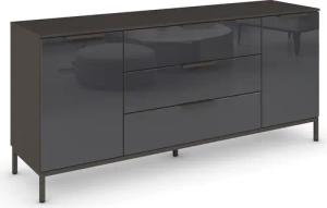 rauch Kombikommode "Kommode Türkommode Sideboard Kombikommode FLIPP mit Glasfront", (Breite 160 cm mit 2 Einlegeböden), 2-türig mit 3 Schubladen und Soft-Close-Funktion sowie Glasfront