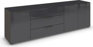 rauch Kombikommode "Kommode Türkommode Sideboard Kombikommode FLIPP mit Glasfront", (Breite 200 cm mit 2 Einlegeböden), 3-türig, 3 Schubladen, Soft-Close-Funktion, Oberboden und Front Glas