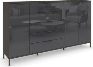 rauch Kombikommode "Kommode Türkommode Sideboard Kombikommode FLIPP mit Glasfront", (Breite 200 cm mit 4 Einlegeböden), 3-türig mit 5 Schubladen und Soft-Close-Funktion sowie Glasfront