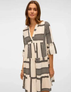 Vero Moda Tunikakleid "VMDICTHE 3/4 TUNIC EXP", mit Volant