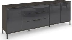 rauch Kombikommode "Kommode Türkommode Sideboard Kombikommode FLIPP mit Glasfront", (Breite 200 cm mit 2 Einlegeböden), 3-türig mit 3 Schubladen und Soft-Close-Funktion sowie Glasfront