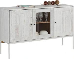 Home affaire Sideboard "Freya", Kommode mit 2 Holztüren, aus Massivholz, Breite 130 cm