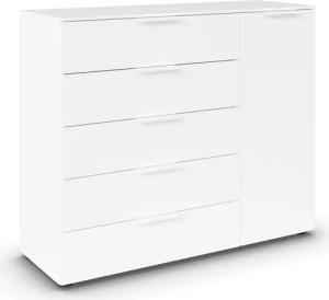 rauch Schubkastenkommode "Kommode Türkommode Sideboard Kombikommode FLIPP", (Breite 120 cm mit 2 Einlegeböden), 1-türig mit 5 Schubladen und Soft-Close-Funktion