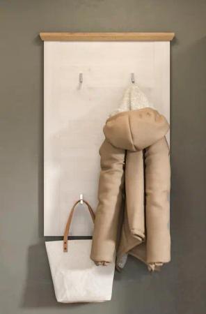 Home affaire Garderobenpaneel "COSENZA, TOPSELLER, Höhe 103 cm, 5 Garderobenhaken, 2-farbig", in Landhausoptik, Wandpaneel, Paneel, Wandhaken