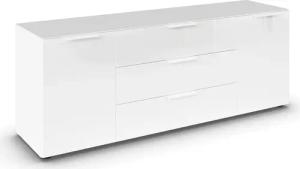 rauch Kombikommode "Kommode Türkommode Sideboard Kombikommode FLIPP mit Glasfront", (Breite 160 cm mit 2 Einlegeböden), 2-türig, 3 Schubladen, Soft-Close-Funktion, Oberboden und Front Glas