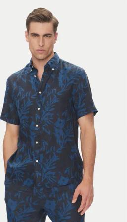 Tommy Hilfiger Hemd Tropical MW0MW38586 Dunkelblau Regular Fit