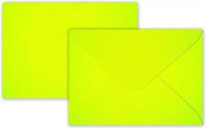 Briefumschläge24Plus Briefumschlag 50 Mini 6 x 9 cm Briefumschläge Visitenkarten größe NEON Gelb, 60 x 90 mm Briefumschläge Visitenkarten größe NEON Gelb