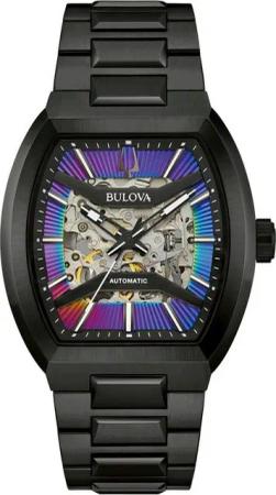 Bulova Automatikuhr 98A320, Armbanduhr, Herrenuhr, Mechanische Uhr, Edelstahlarmband, analog
