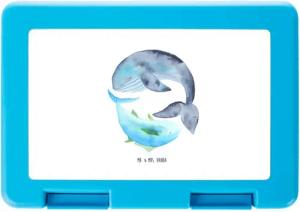 Mr. & Mrs. Panda Butterdose Walfisch Thunfisch - Weiß - Geschenk, Tiermotive, Spruch lustig, Tier, Premium Kunststoff, (1-tlg), Hautfreundliches Material