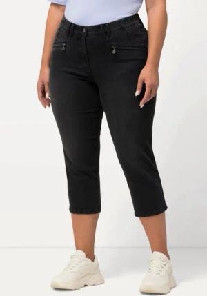 Ulla Popken 7/8-Hose 7/8-Jeans Mony Elastikbund Reißverschlusstaschen