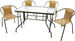 VCM Gartensitzgruppe braun Stahl B/H/T: ca. 53x73x60 cm
