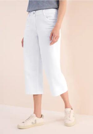 Cecil Damen 3/4 Jeans in Weiß, Gr: 28