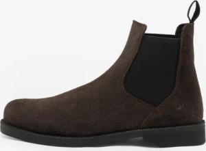 Reitstiefeletten 500 Spaltleder Kinder braun