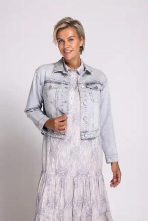 Zhrill Jeansjacke "NISSA", ohne Kapuze, Langarm, kurz geschnitten