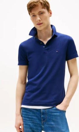 Tommy Hilfiger Poloshirt "1985 SLIM POLO", Markenstickerei, aus Baumwoll-Piqué