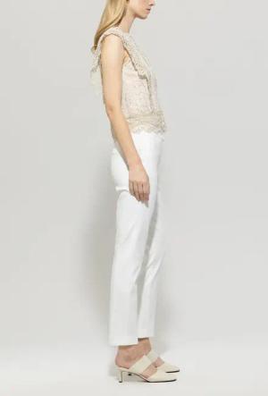 Luisa Cerano - Gabardine-Stretch-Pants - Größe 38 - weiß