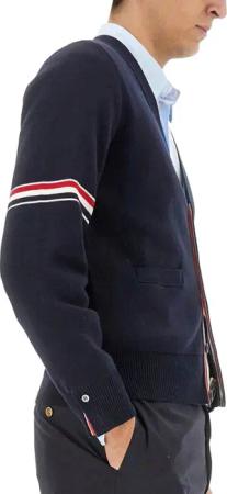 Thom Browne - V-Neck Cardigan - Größe 3 - blau