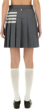 Thom Browne - "4-Bar" Mini Pleated Skirt - Größe 40 - grau