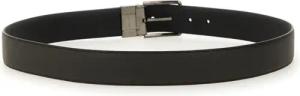 Zegna Gürtel - Polished Buckle Leather Belt - Gr. 100 - in Braun - für Damen