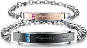 Kim Johanson Schmuckset Keep Me in Your Heart (Set, 2-tlg), mit Zirkonia, 2 Partner Armbänder