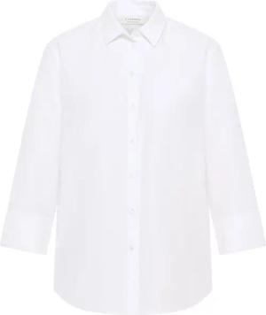 Linen Shirt Bluse in weiß unifarben