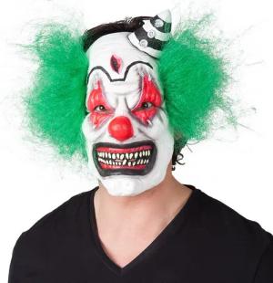 Boland Verkleidungsmaske Maske Horror Clown mit grünem Haar