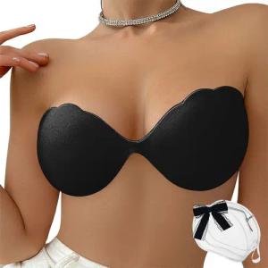 RWEUOQ BH-Einlagen BH-Einlagen Einteiliger, unsichtbarer BH, gepolsterter, trägerloser (Push up BH für Frauen), Größen B bis D Cup/Atmungsaktive Brustaufkleber