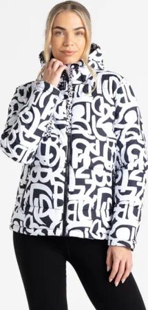Dare 2B Damen Society Wattierte Jacke Schwarz Graffiti, Größe: 34