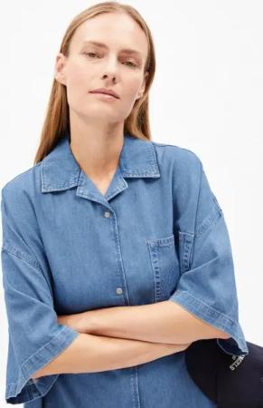 Armedangels Jeanskleid TAMIKAA Damen Jeanskleid aus Bio-Baumwoll Mix Jeanskleid aus Bio-Baumwoll Mix