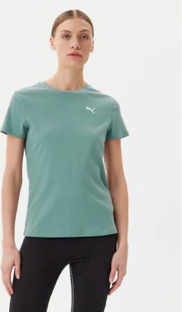 Puma T-Shirt Ess Elevated 685021 Grün Slim Fit