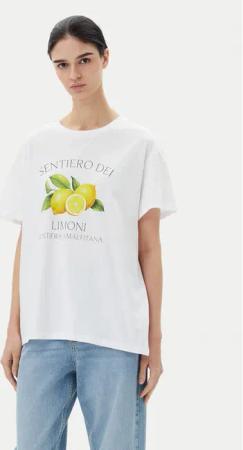 Pieces T-Shirt Thea 17157114 Weiß Standard Fit