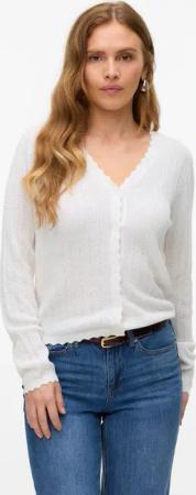 Vero Moda Strickjacke "VMLUXLIGHT POINTELLE LS V-NECK CARDIGAN"