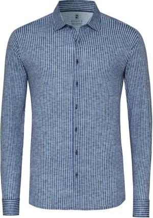 Desoto Shirt Kent Linen Optics Stripes Navy - Größe XL
