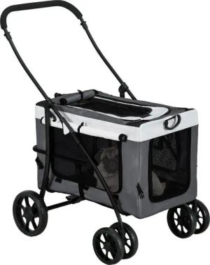 PawHut Hunde-Zubehör grau Edelstahl B/H/L: ca. 58x81x97,5 cm