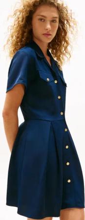 Tommy Hilfiger Hemdblusenkleid "VIS TWILL S/S F&F MINI DRESS"