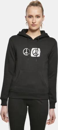 Merchcode Ladies Peace - Double Black Hoody