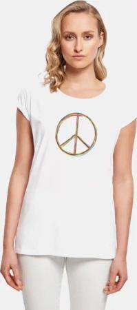 Merchcode Peace_Multicolor with Ladies Extended Shoulder Tee