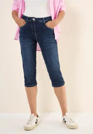 Cecil Damen Capri Jeans in Blau, Gr: 32